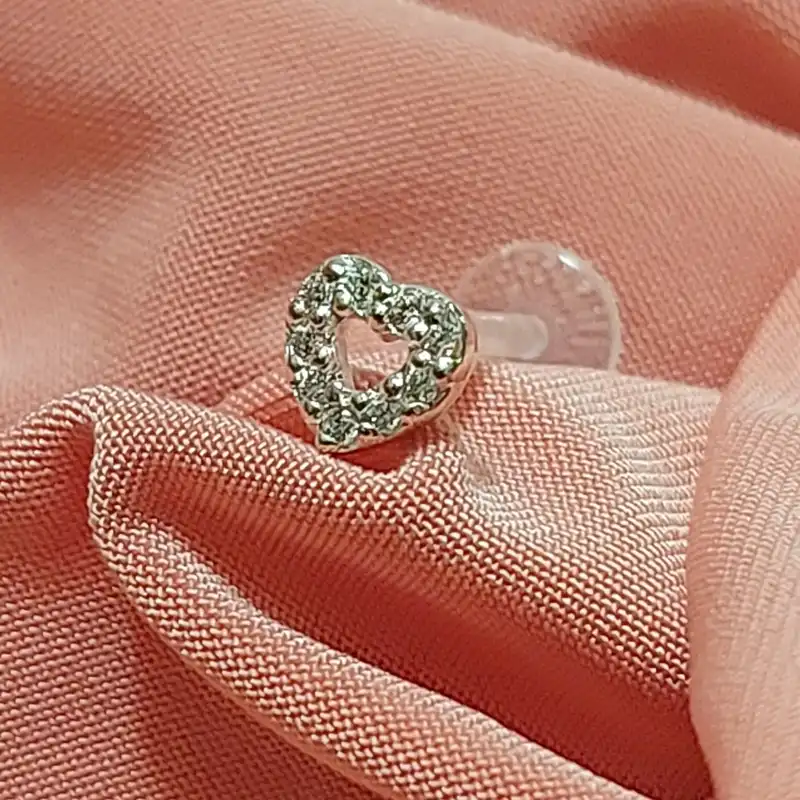 پیرسینگ نقره زنانه آی ام مدل قلب