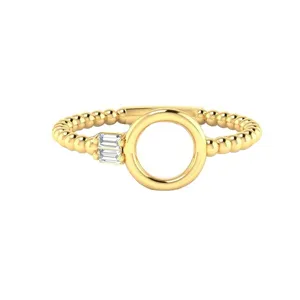  انگشتر طلا 18 عیار زنانه قیراط طرح دایره کد GH2616