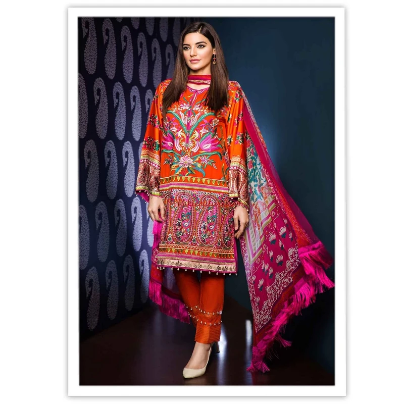 تابلو نوری بکلیت طرح لباس زنانه بومی مدل W-9117