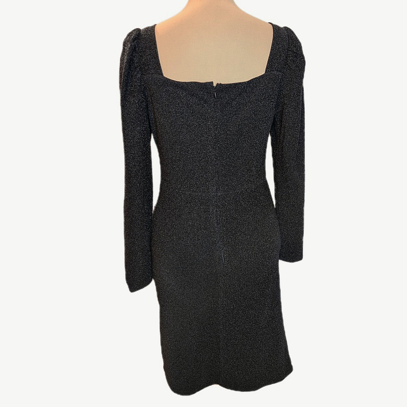 پیراهن یقه خشتی زنانه مدل میدی سنگ دوزی رنگ مشکی