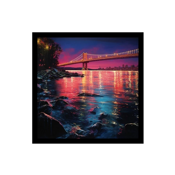 تابلو نوری بکلیت طرح منظره پل گلدن گیت مدل B-MID-15691
