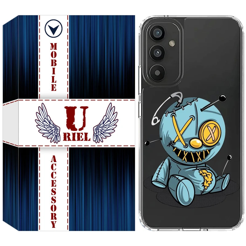 کاور یوریل مدل Clear کد 68 طرح عروسک مناسب برای گوشی موبایل سامسونگ Galaxy A35 / A55