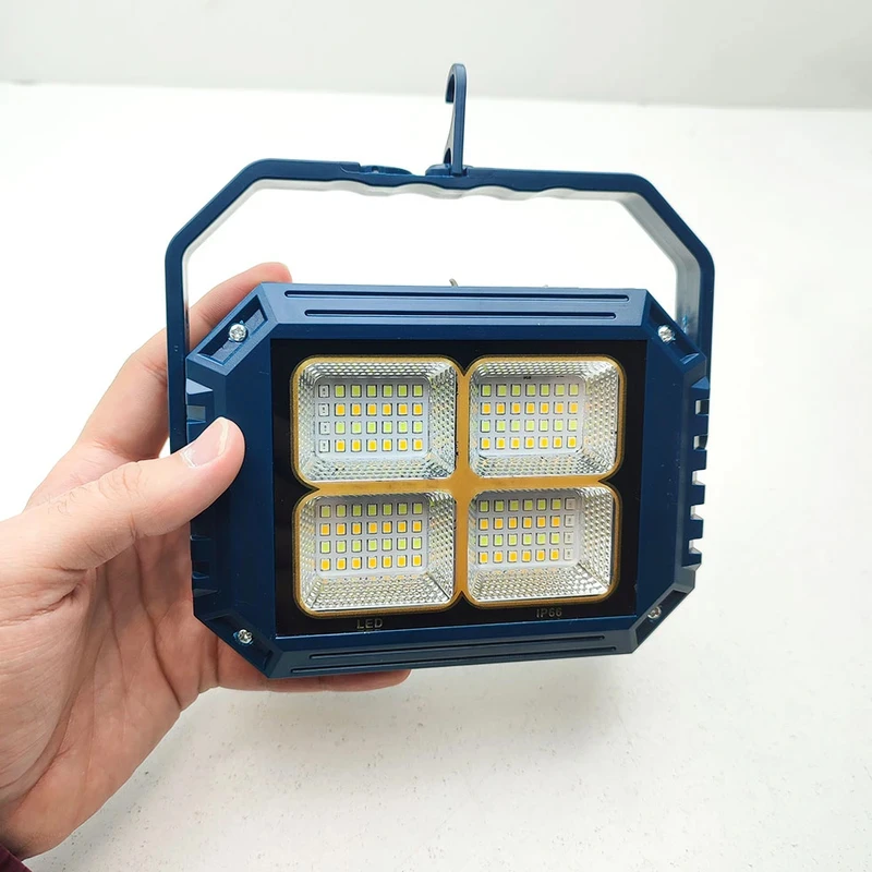 عکس شماره 7 : نورافکن دستی مدل شارژی و خورشیدی 112led با نور مهتابی