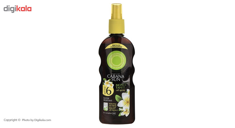اسپری برنزه کننده روغنی کابانا سان مدل Monoi Tahiti Spf6 حجم 200 میلی لیتر
