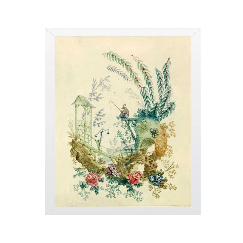 تابلو مدل ماهیگیر در یک کناره