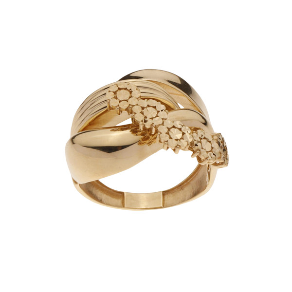 انگشتر طلا کم اجرت 18 عیار زنانه گلدم مدل R341041