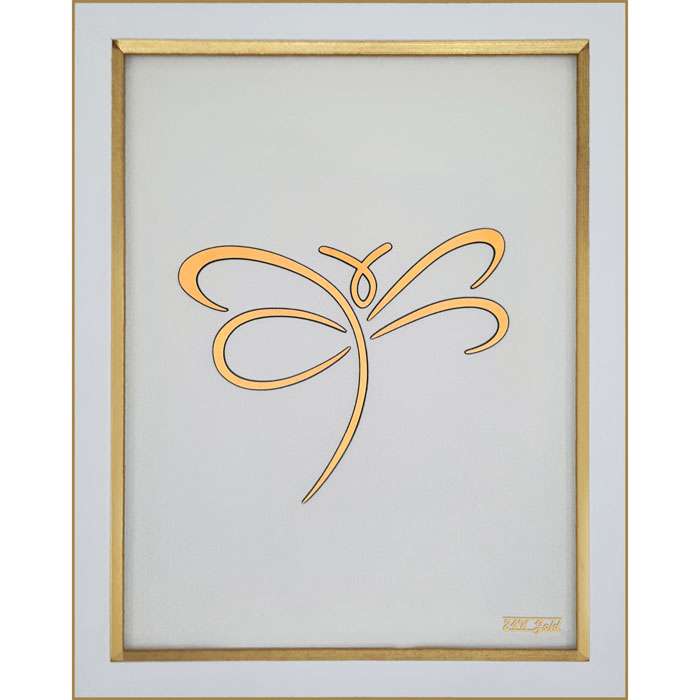 تابلو طلاکوب زرین هنر ایران مدل سنجاقک مدرن