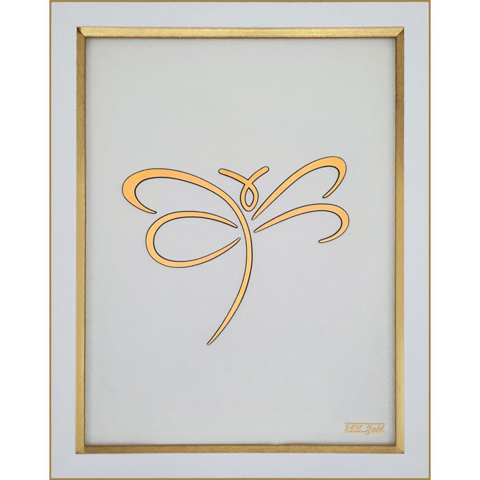 تابلو طلاکوب زرین هنر ایران مدل سنجاقک مدرن