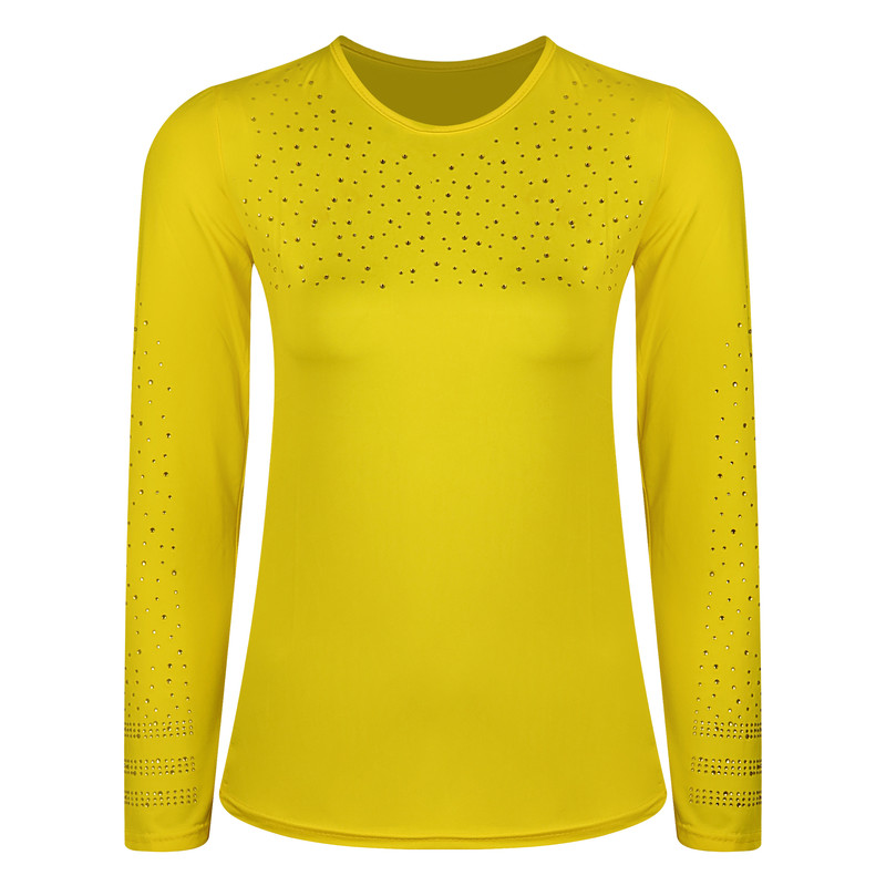 بلوز آستین بلند زنانه مدل مجلسی نگینی