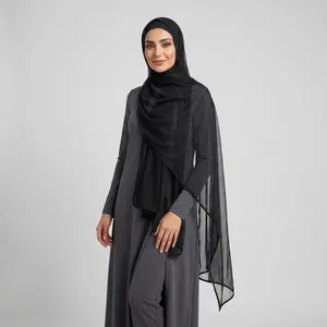 شال زنانه مدل ساده حریر توری نازک 