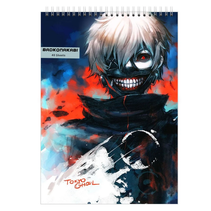 دفتر نقاشی بادکنک آبی طرح انیمه tokyo ghoul مدل T1