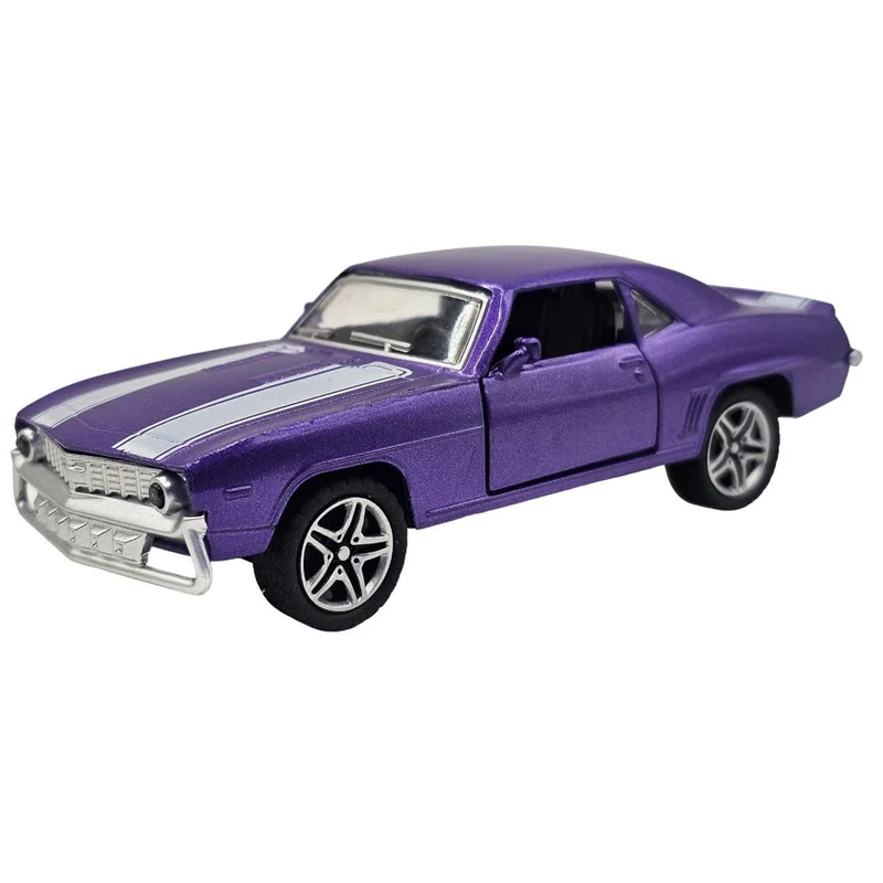 ماکت ماشین ناب سل مدل شورلت کامارو فلزی موزیکال چراغدار دو در کد  CHEVROLET CAMARO METAL MUSICAL LIGHTED CAR NAAB005 SCALE 1:48