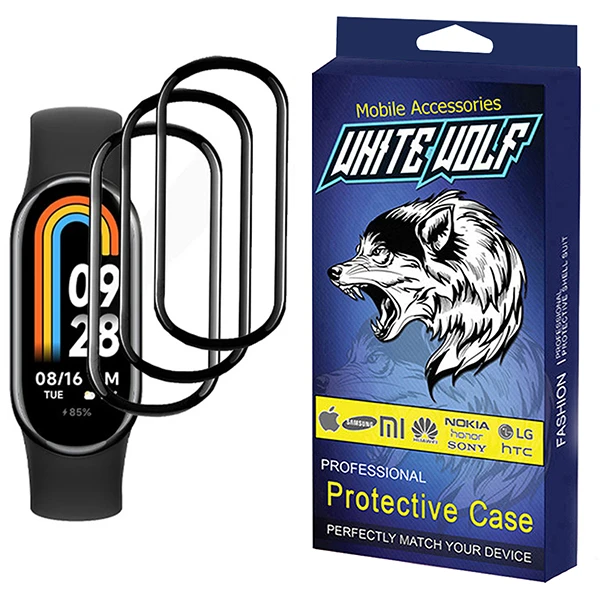 محافظ صفحه نمایش وایت ولف مدل W-PWM3 مناسب برای ساعت هوشمند شیائومی Mi Band 9 بسته 3 عددی