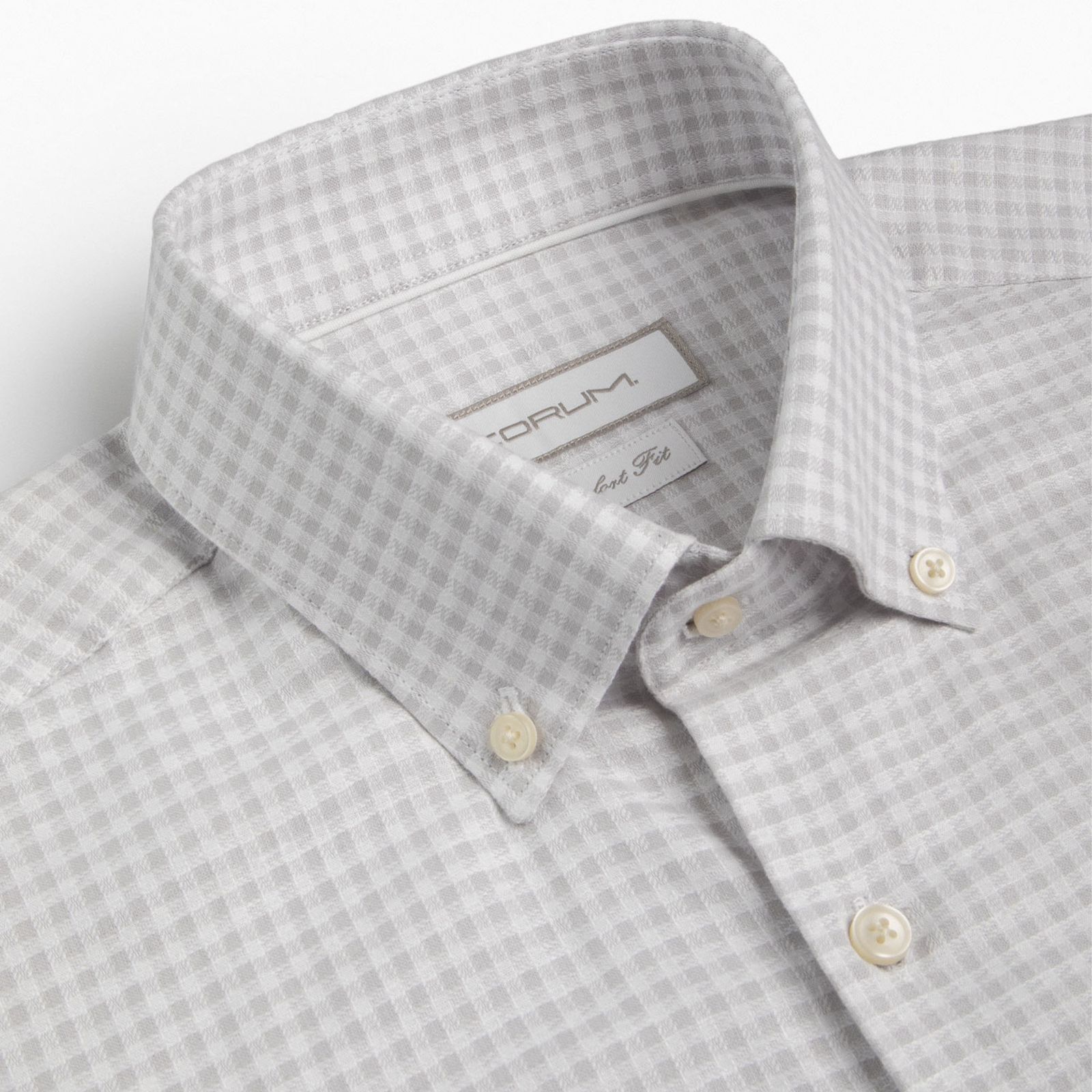 پیراهن آستین بلند یقه برگردان مردانه کروم مدل لینن 2510129 - - 2