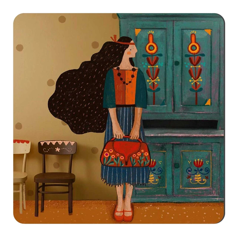  مگنت طرح دختر و کیف دستی کد wmg567