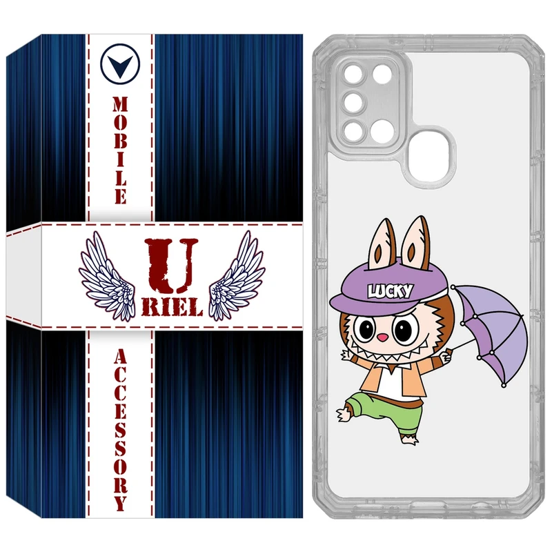 کاور یوریل قاب مدل Clear کد 125 طرح لبوبو مناسب برای گوشی موبایل سامسونگ Galaxy A21S