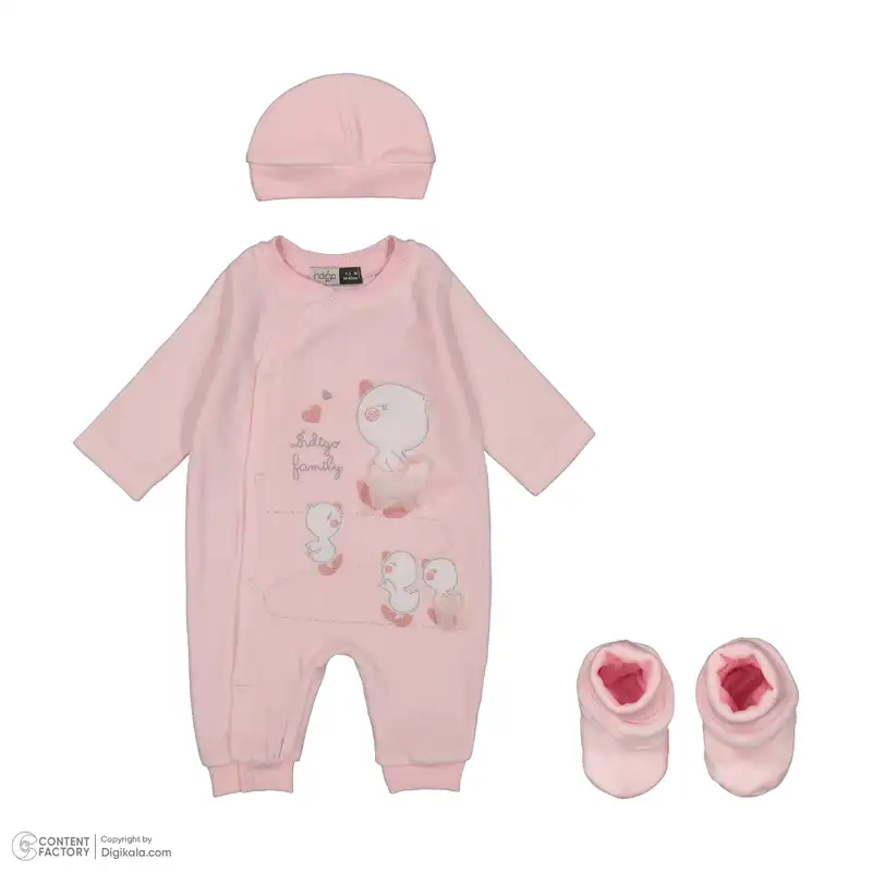 ست 3 تکه لباس نوزادی دخترانه ایندیگو مدل 421158