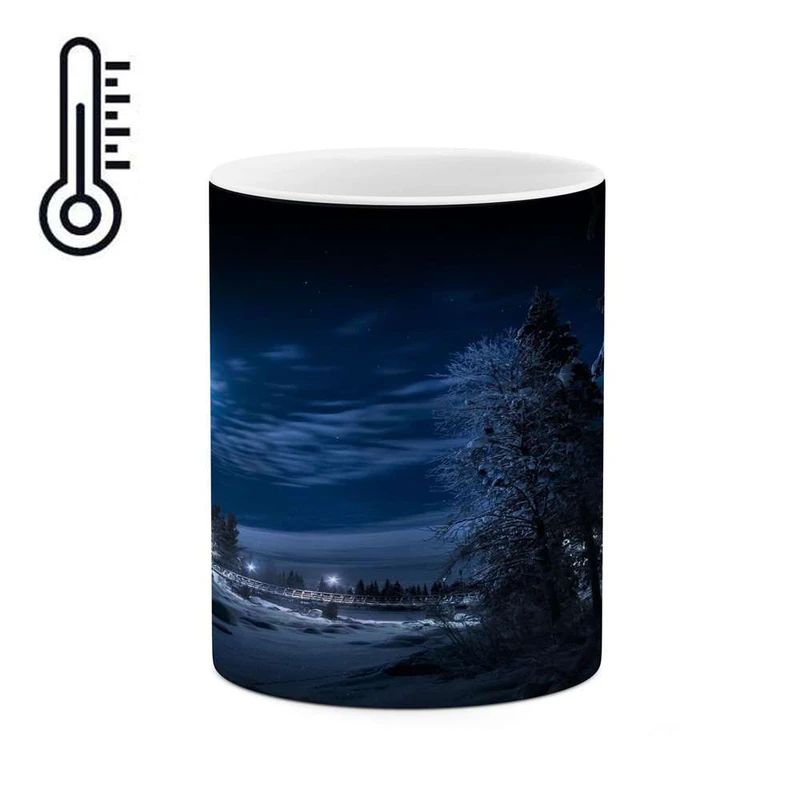 ماگ حرارتی کاکتی مدل منظره برفی کد mgh15088