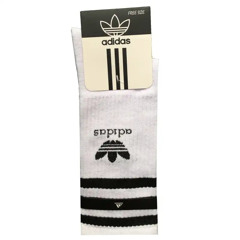 جوراب ورزشی ساق بلند مردانه مدل کشی کد ADWH527 رنگ سفید