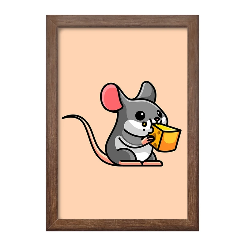 تابلو خندالو طرح حیوانات بامزه موش کد 28181