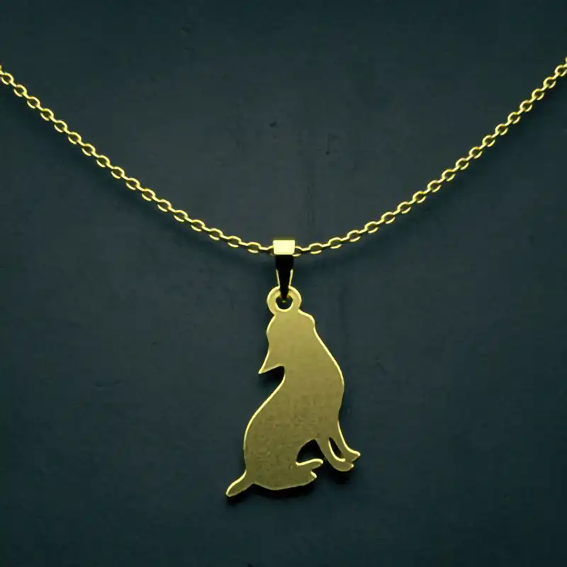گردنبند طلا 18 عیار زنانه مدوپد مدل سگ کد J2-1-1233
