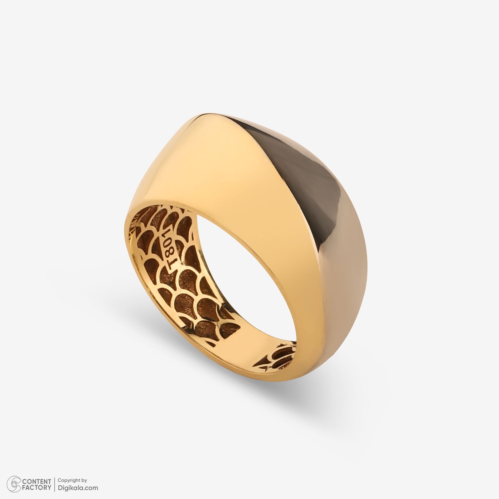 انگشتر طلا 18 عیار زنانه گلدم مدل R347012 سایز 56 -  - 7