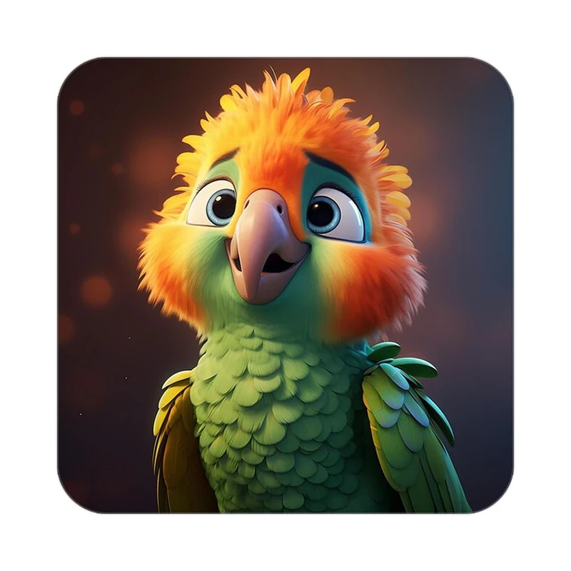 زیر لیوانی کاکتی طرح حیوانات رنگی مدل mp26077