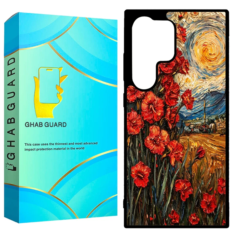 کاور قاب گارد طرح گل مدل GCHPD24U مناسب برای گوشی موبایل سامسونگ Galaxy S24 Ultra 5G