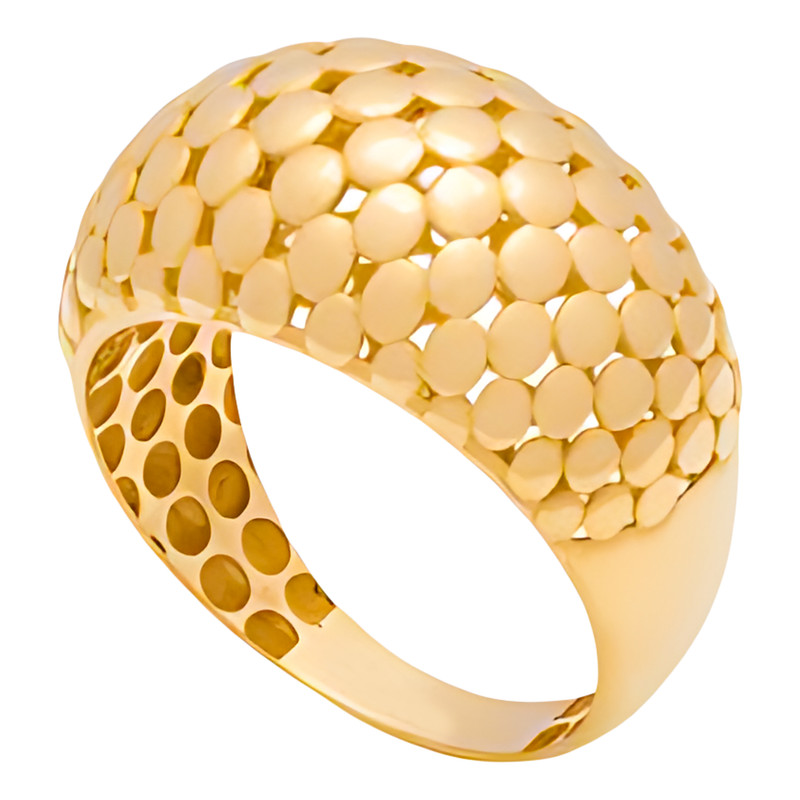 انگشتر طلا 18 عیار زنانه وی گالری مدل حصیری کد R0347 سایز 55