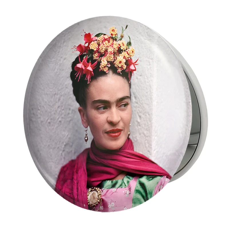 آینه جیبی خندالو طرح فریدا کالو Frida Kahlo مدل تاشو کد 3713 