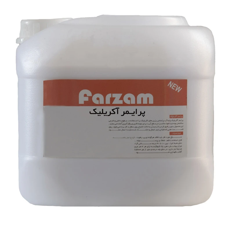 پرایمر اکریلیک شفاف فرزام کد 600 حجم 4 لیتر 
