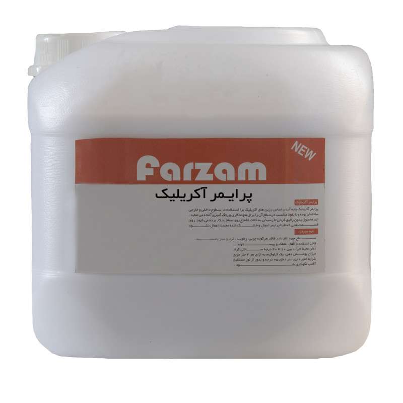 پرایمر اکریلیک شفاف فرزام کد 600 حجم 4 لیتر