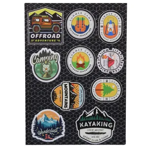 برچسب مدل برش خورده طرح طبیعت گردی و کمپینگ کد 01