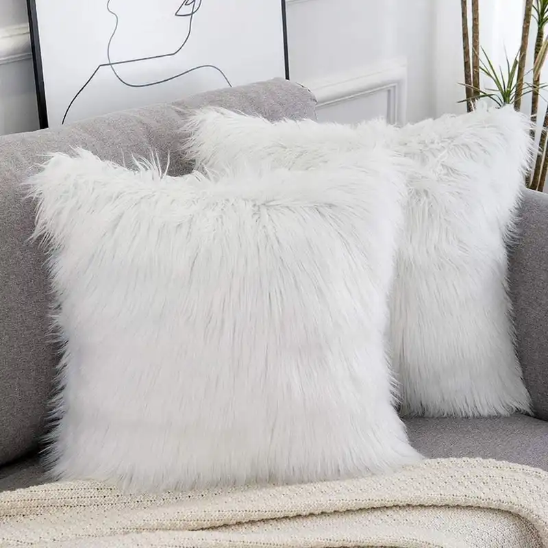 کاور کوسن طرح خز مدل ارکیده مجموعه 2 عددی