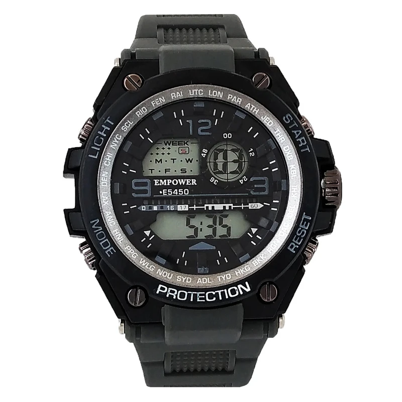 ساعت مچی دیجیتال مردانه امپاور مدل اسپرت ضدآب استخری چراغدار ورزشی کد 4601SPORT