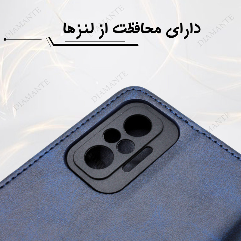 کیف کلاسوری دیامانته مدل Grigio bk مناسب برای گوشی موبایل هوآوی Y9S به همرا بند آویز