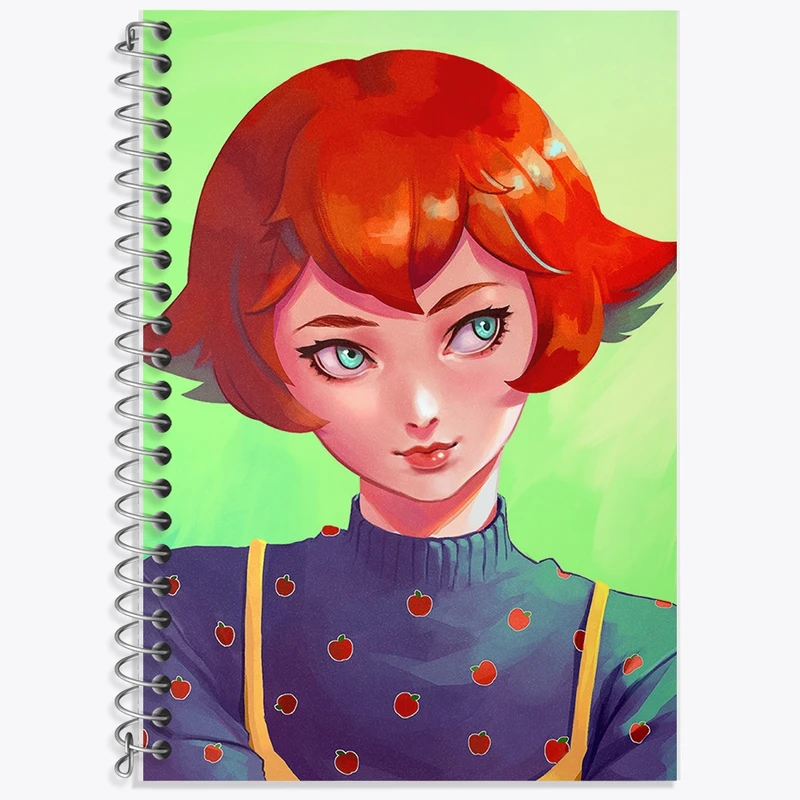 دفتر زبان 50 برگ خندالو مدل سه خط طرح دخترانه کد F657