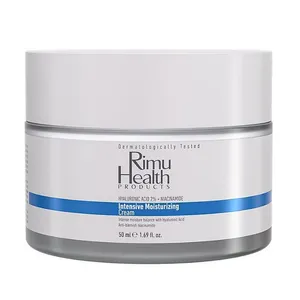 کرم آبرسان و مرطوب کننده صورت ریمو هلث مدل هیالورونیک اسید مناسب انواع پوست حجم ۵۰ میلی لیتر