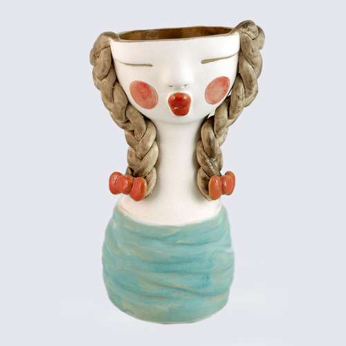 گلدان سفالی عذرا مدل داهلیا