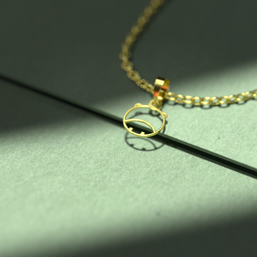 گردنبند طلا 18 عیار زنانه مدوپد مدل گاو کد B3-1-1206