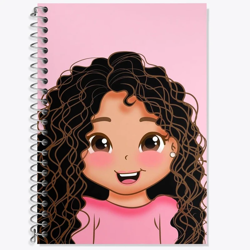 دفتر زبان 50 برگ خندالو مدل سه خط طرح دخترانه فانتزی کد 25734