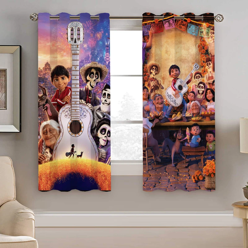 پرده نیروانا طرح انیمیشن کوکو کودک مدل مخمل کد 4991 سایز 140×200 سانتی متر