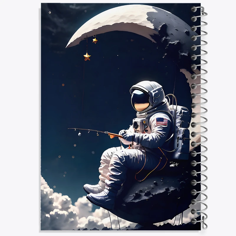 دفتر شطرنجی 50 برگ خندالو طرح فضانورد کد F7010