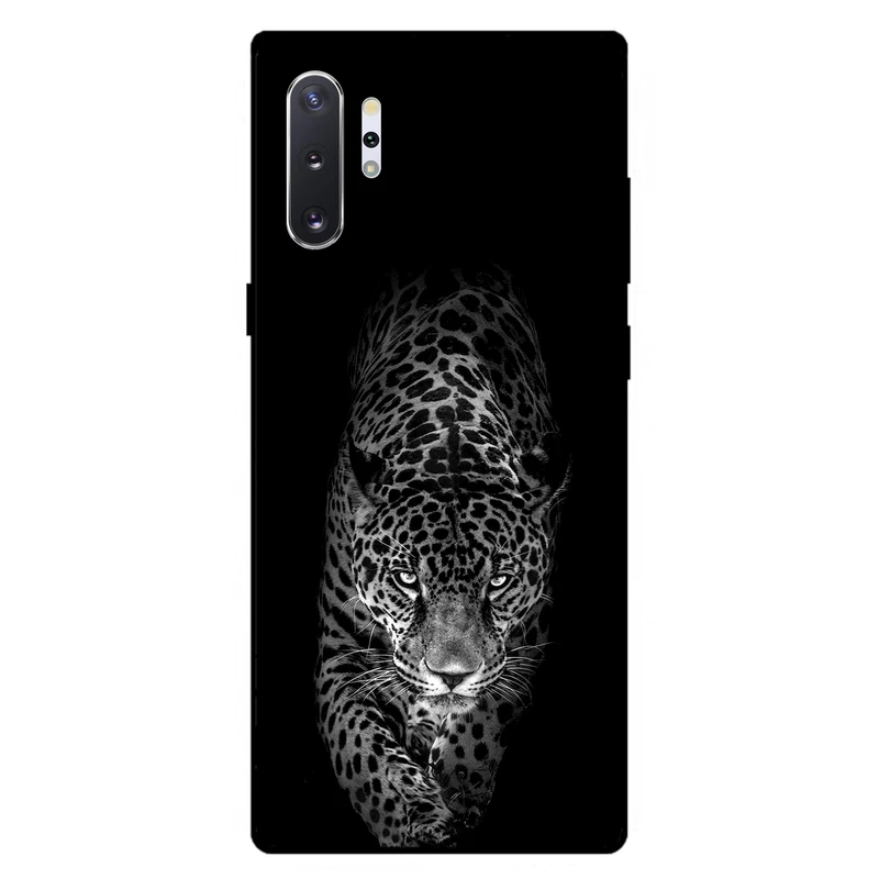 کاور مگافون طرح پلنگ مدل 1879 مناسب برای گوشی موبایل سامسونگ Galaxy Note 10 Plus       