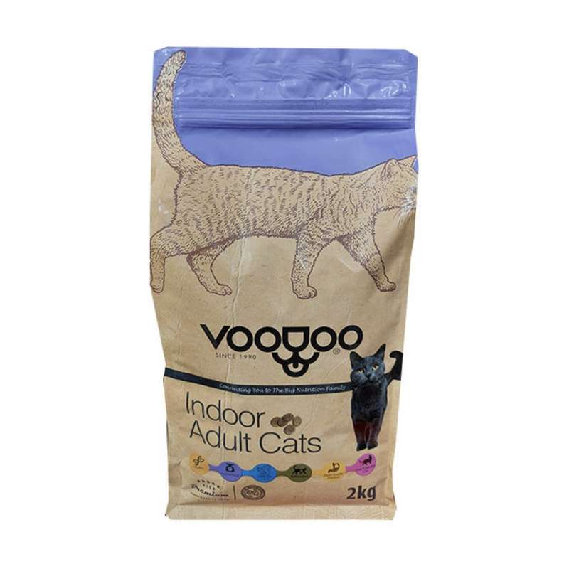 غذا خشک گربه وودو مدل indoor adult وزن 2 کیلوگرم