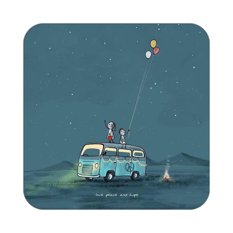 زیر لیوانی کاکتی طرح عاشقانه مدل mg10132