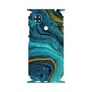 MAHOOT Turquoise marblewith golden streaks-FullSkin Cover Sticker for Xiaomi Poco C31