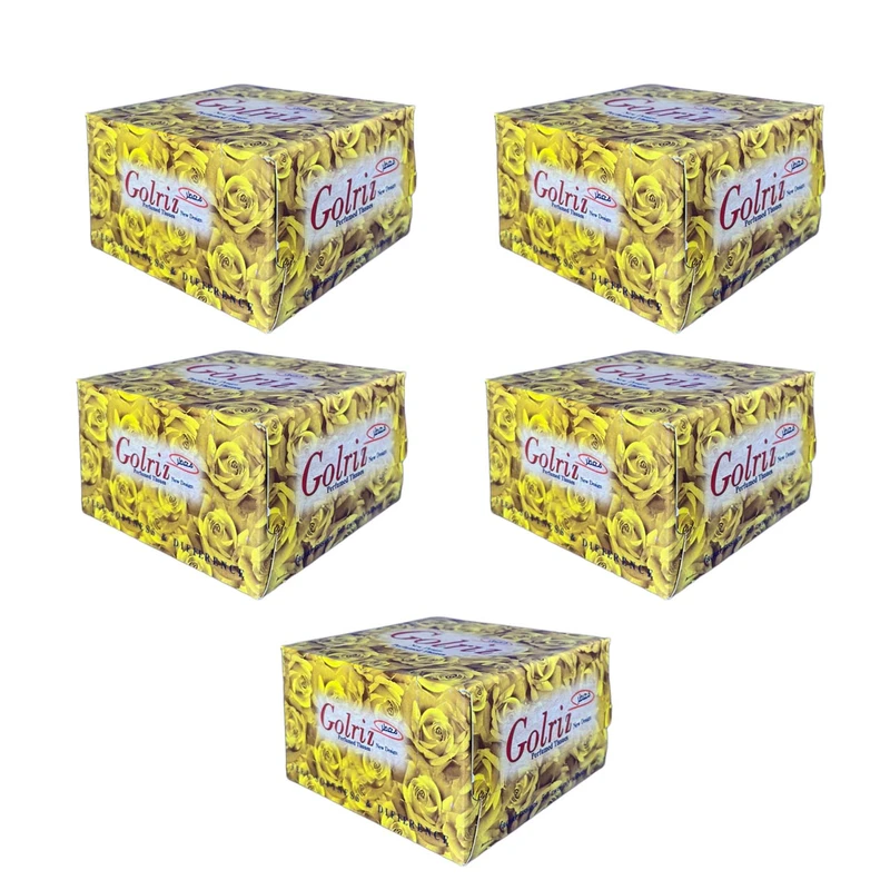 دستمال کاغذی 50 برگ گلریز مدل معطر کد 02 بسته 05 عددی