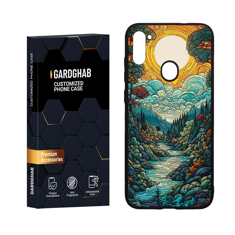  کاور گارد قاب مدل پشت گلس هنری مناسب برای گوشی موبایل سامسونگ Galaxy A11 / M11