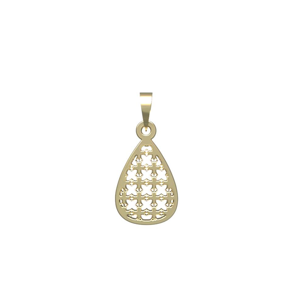 آویز گردنبند طلا 18 عیار زنانه مدوپد مدل هندسی کد PA1-13732 -  - 2